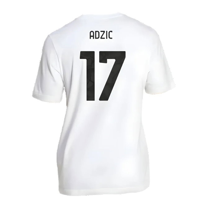 2024-2025 Juventus DNA Graphic Tee (White) (Adzic 17)