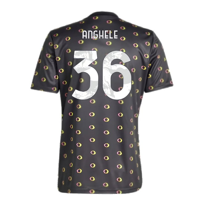 2024-2025 Juventus Pre-Match Shirt (Black) (Anghele 36)