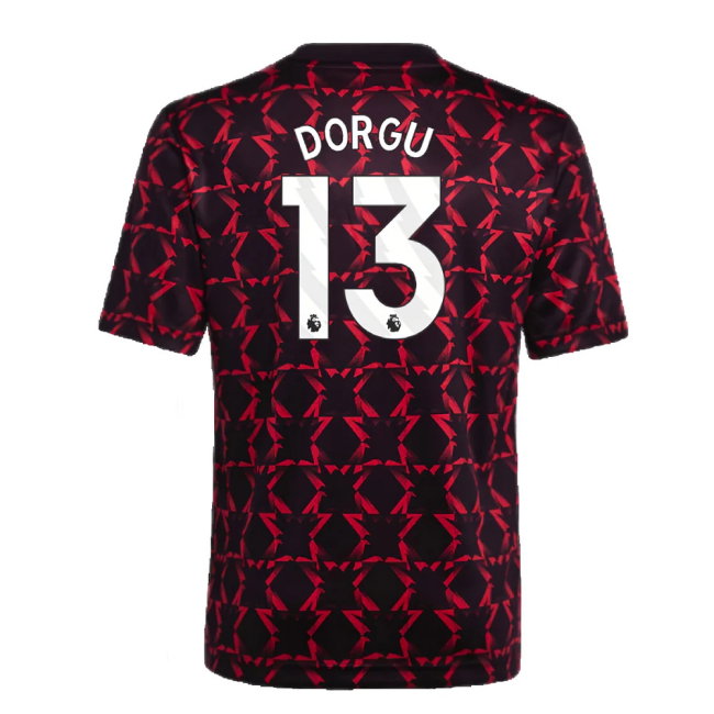 2024-2025 Man Utd Pre-Match Shirt (Black) - Kids (Dorgu 13)