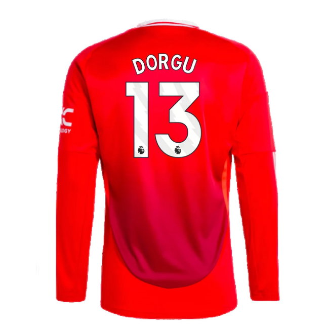 2024-2025 Man Utd Long Sleeve Home Shirt (Dorgu 13)