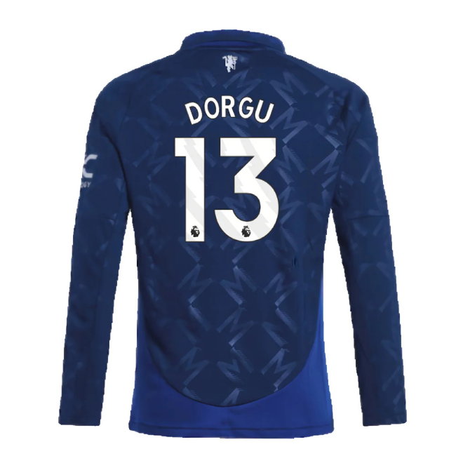 2024-2025 Man Utd Long Sleeve Away Shirt (Kids) (Dorgu 13)