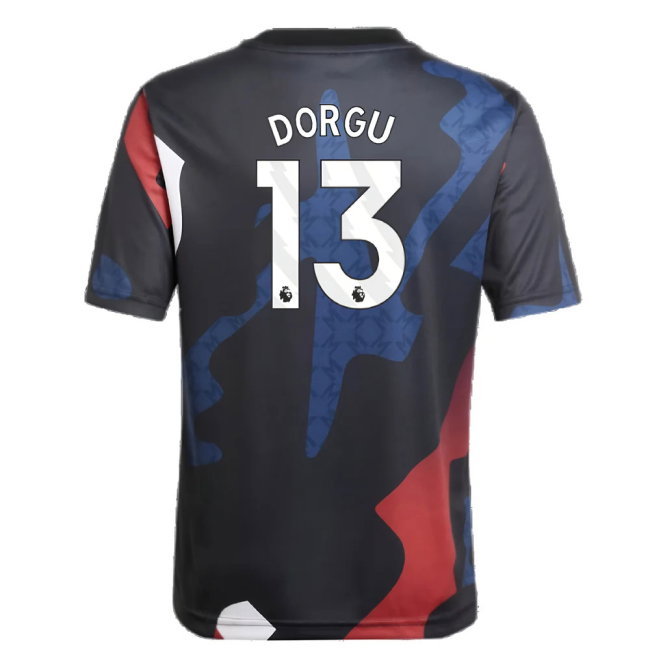 2024-2025 Man Utd Pre-Match Jersey (Black) - Kids (Dorgu 13)
