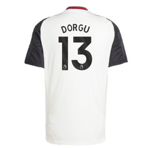 2024-2025 Man Utd Training Jersey (Off White) (Dorgu 13)