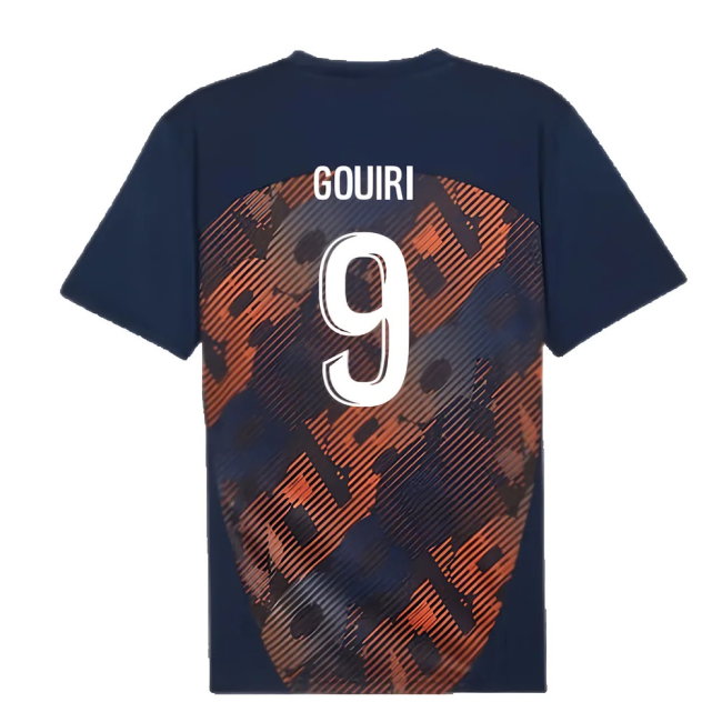 2024-2025 Marseille Pre-Match Shirt (Club Navy) (Gouiri 9)