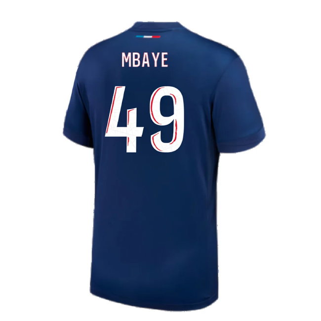 2024-2025 PSG Paris Saint Germain Home Shirt (Mbaye 49)