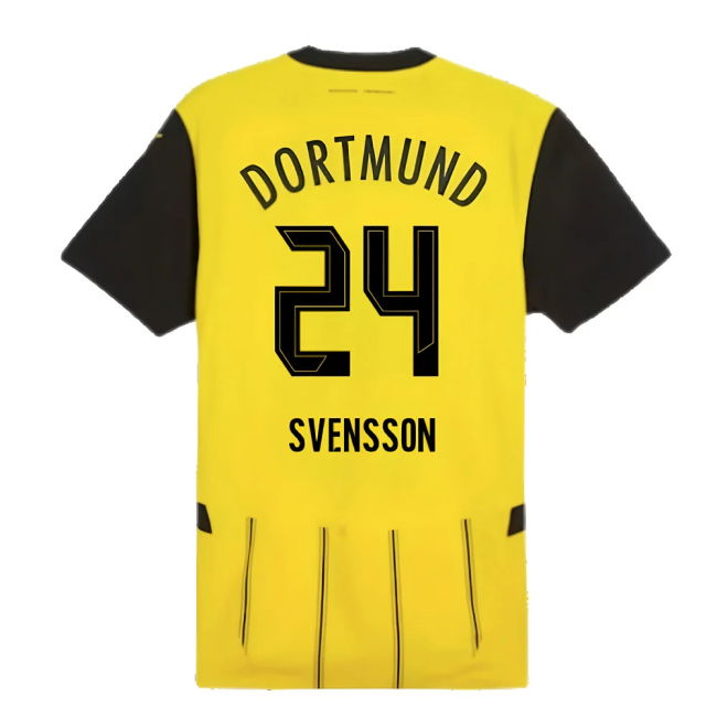 2024-2025 Borussia Dortmund Authentic Home Shirt (Svensson 24)