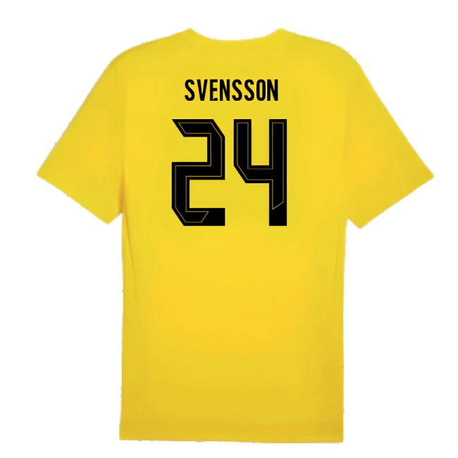 2024-2025 Borussia Dortmund Training Shirt (Yellow) (Svensson 24)