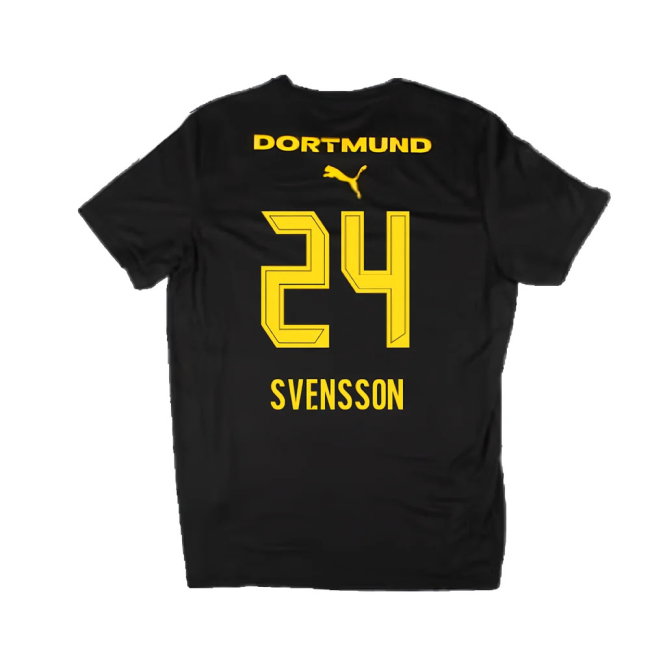 2024-2025 Borussia Dortmund Casuals Tee (Black) (Svensson 24)