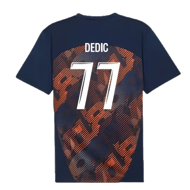 2024-2025 Marseille Pre-Match Shirt (Club Navy) (Dedic 77)