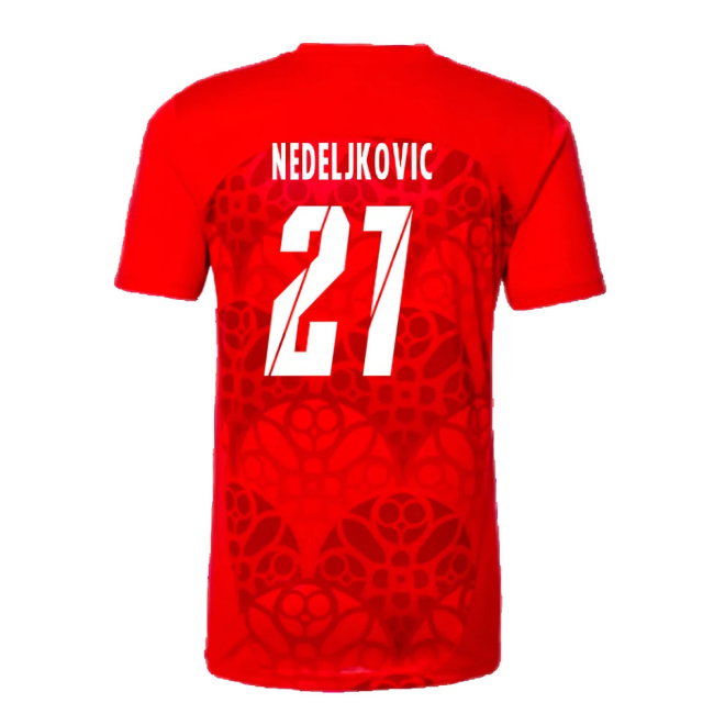 2024-2025 Red Bull Leipzig Pre-Match Shirt (Red) (Gomis 27)