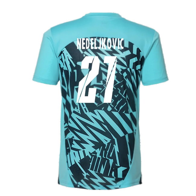 2024-2025 Red Bull Leipzig Pre-Match SS Shirt (Aqua) (Gomis 27)