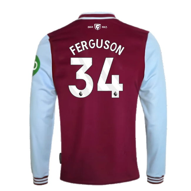 2024-2025 West Ham Long Sleeve Home Shirt (Kids) (Ferguson 34)