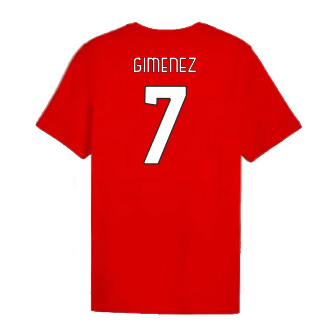 2024-2025 AC Milan ftblCulture Tee (Red) (Gimenez 7)