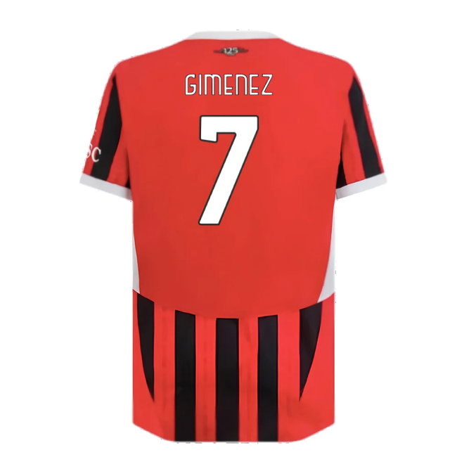 2024-2025 AC Milan Home Authentic Shirt (Gimenez 7)