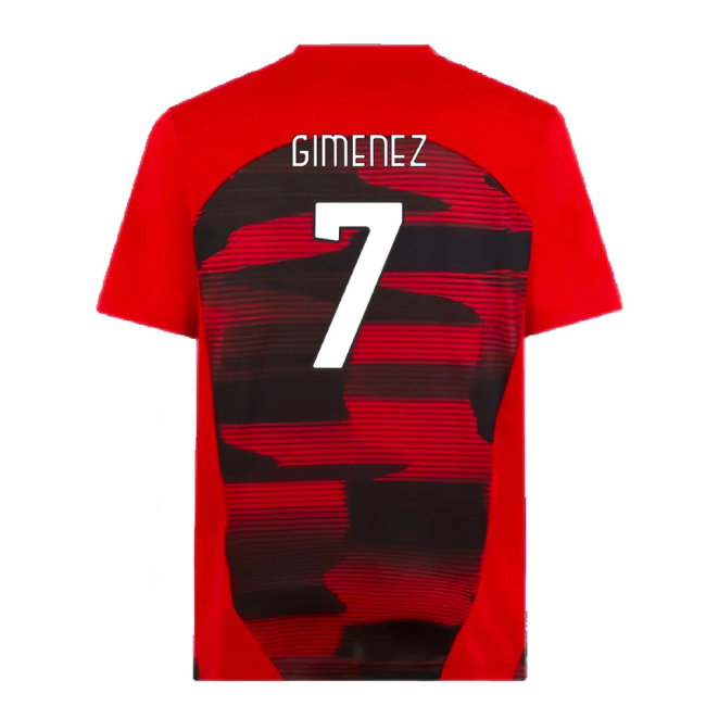 2024-2025 AC Milan Prematch SS Shirt (Red) (Gimenez 7)