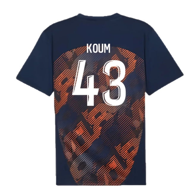 2024-2025 Marseille Pre-Match Shirt (Club Navy) (Koum 43)