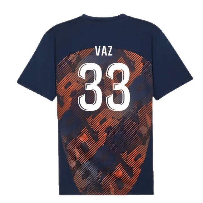 2024-2025 Marseille Pre-Match Shirt (Club Navy) (Vaz 33)
