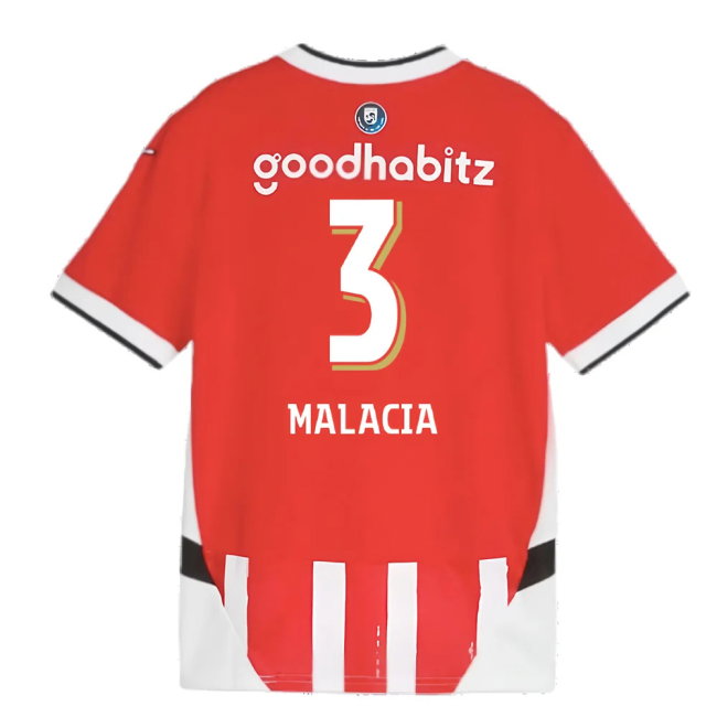 2024-2025 PSV Eindhoven Home Shirt (Kids) (Malacia 3)