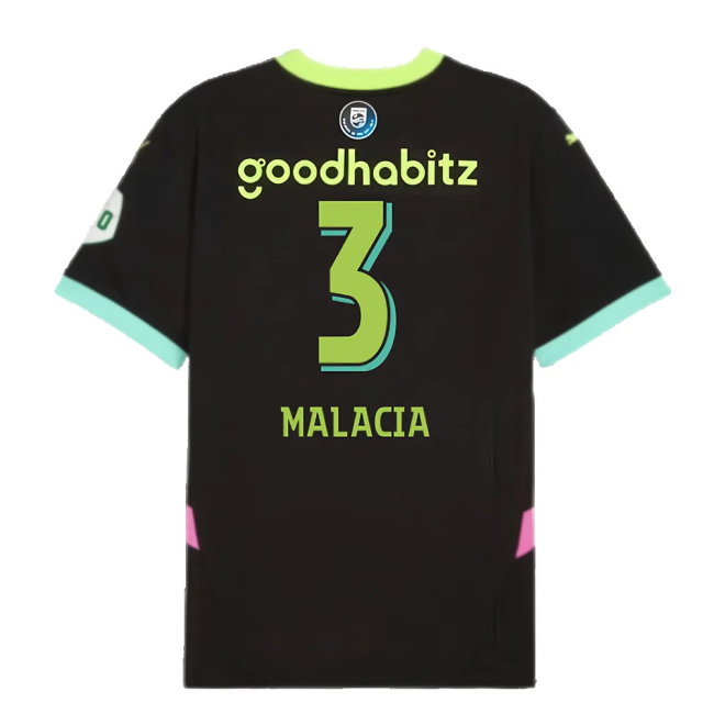 2024-2025 PSV Eindhoven Away Shirt (Malacia 3)