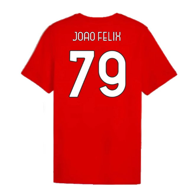 2024-2025 AC Milan ftblCulture Tee (Red) (Joao Felix 79)