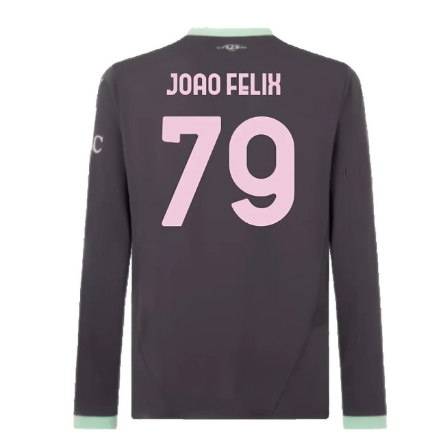 2024-2025 AC Milan Third Long Sleeve Shirt (Joao Felix 79)