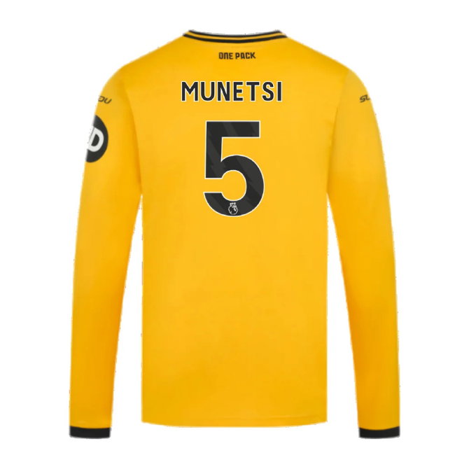 2024-2025 Wolves Long Sleeve Home Shirt (Munetsi 5)