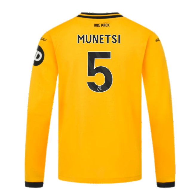 2024-2025 Wolves Long Sleeve Home Shirt (Kids) (Munetsi 5)