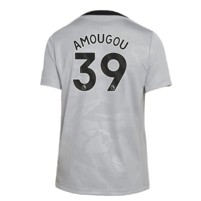 2024-2025 Chelsea Third Academy Pre-Match Shirt (Grey) - Kids (Amougou 39)