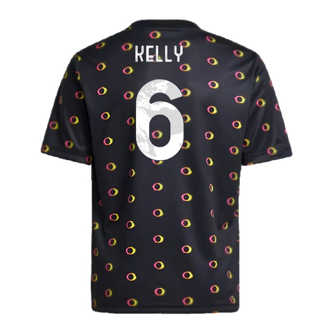 2024-2025 Juventus Pre-Match Shirt (Black) - Kids (Kelly 6)