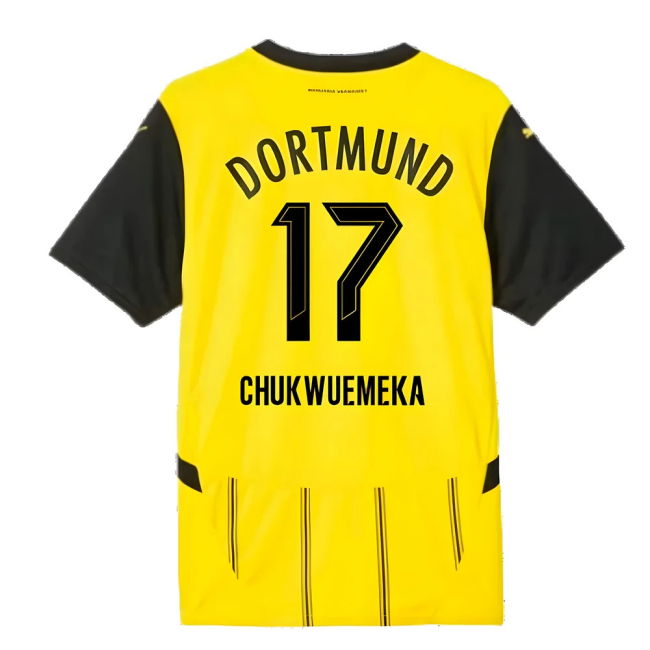 2024-2025 Borussia Dortmund Home Shirt (Chukwuemeka 17)