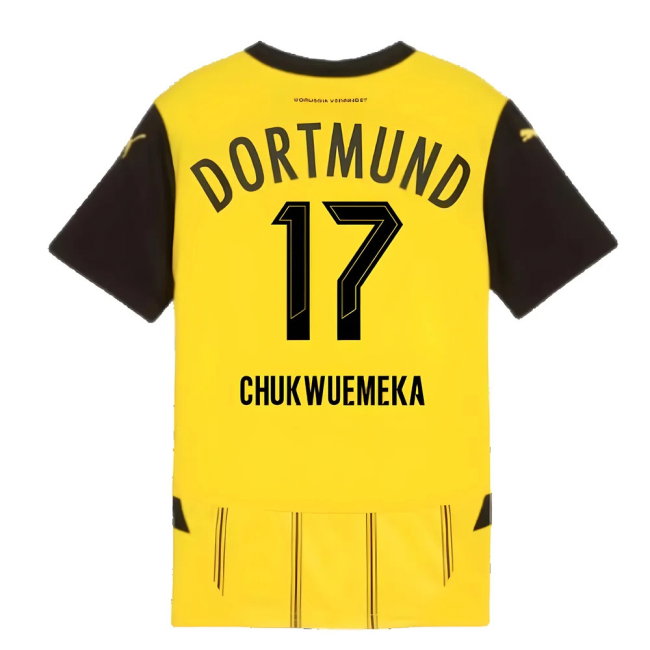 2024-2025 Borussia Dortmund Home Shirt (Kids) (Chukwuemeka 17)