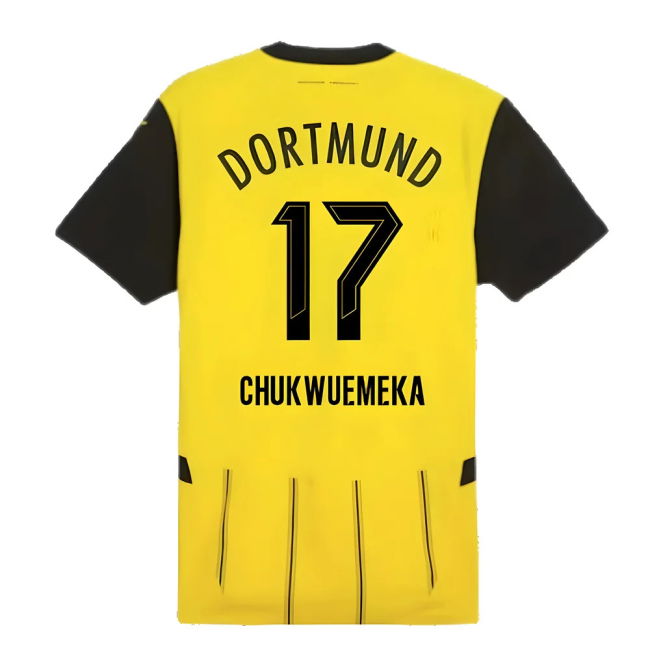 2024-2025 Borussia Dortmund Authentic Home Shirt (Chukwuemeka 17)