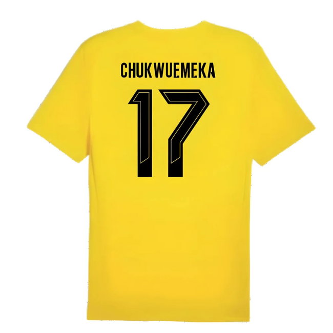 2024-2025 Borussia Dortmund Training Shirt (Yellow) - Kids (Chukwuemeka 17)