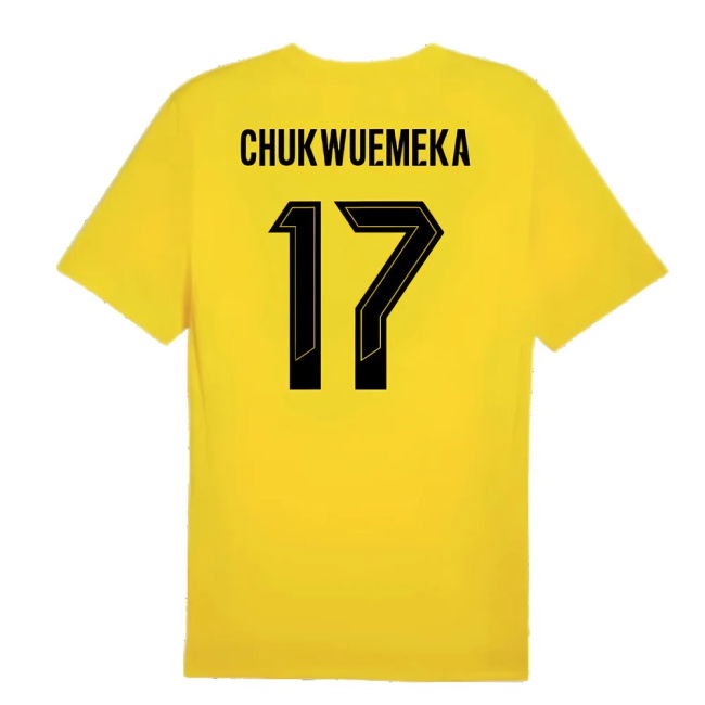 2024-2025 Borussia Dortmund Training Shirt (Yellow) (Chukwuemeka 17)