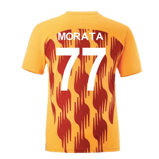2024-2025 Galatasaray Pre-Match Shirt (Orange) (Morata 77)