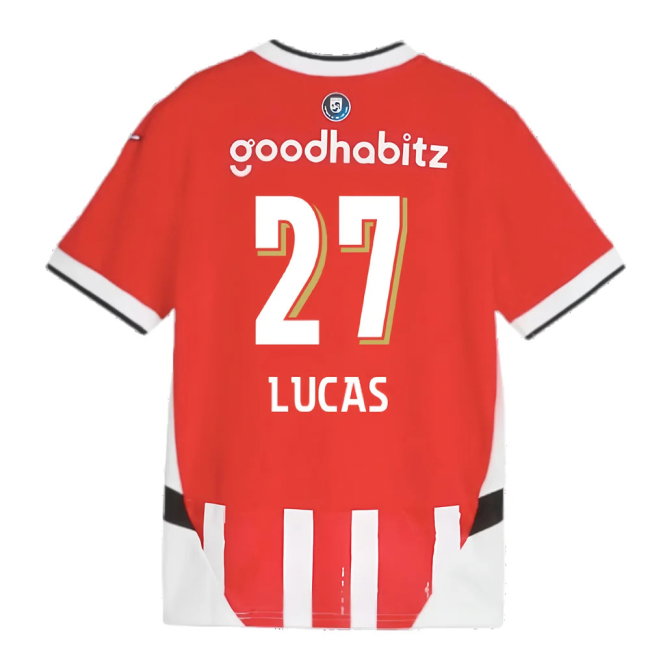 2024-2025 PSV Eindhoven Home Shirt (Kids) (Lucas 27)