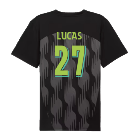 2024-2025 PSV Eindhoven Prematch SS Shirt (Black) (Lucas 27)