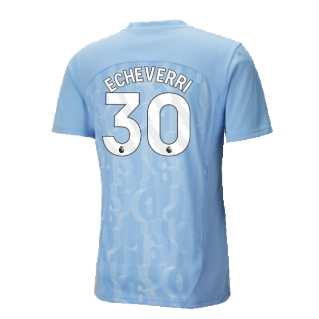 2024-2025 Man City Prematch SS Shirt (Light Blue) (Echeverri 30)