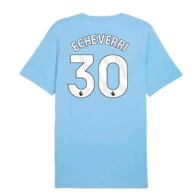 2024-2025 Man City ftblCulture Tee (Light Blue) (Echeverri 30)