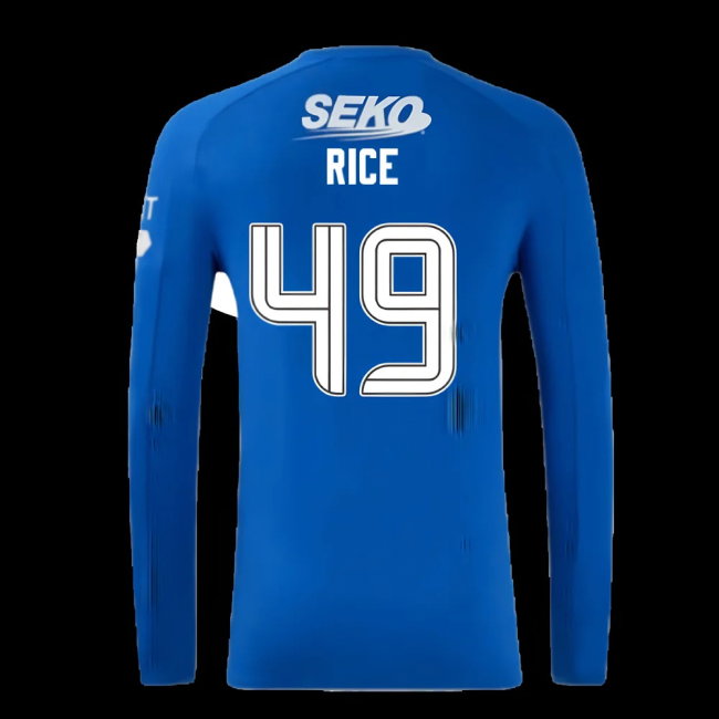 2024-2025 Rangers Long Sleeve Home Shirt (Rice 49)