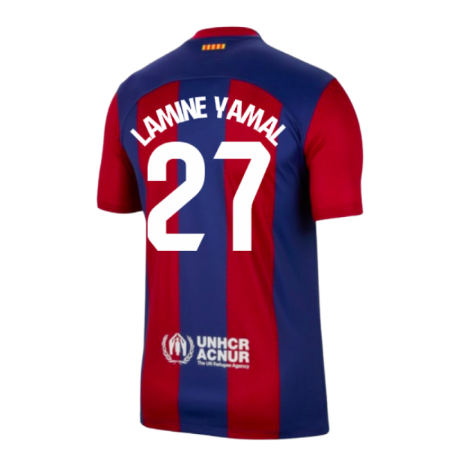 2023-2024 Barcelona Home Shirt (Lamine Yamal 27)