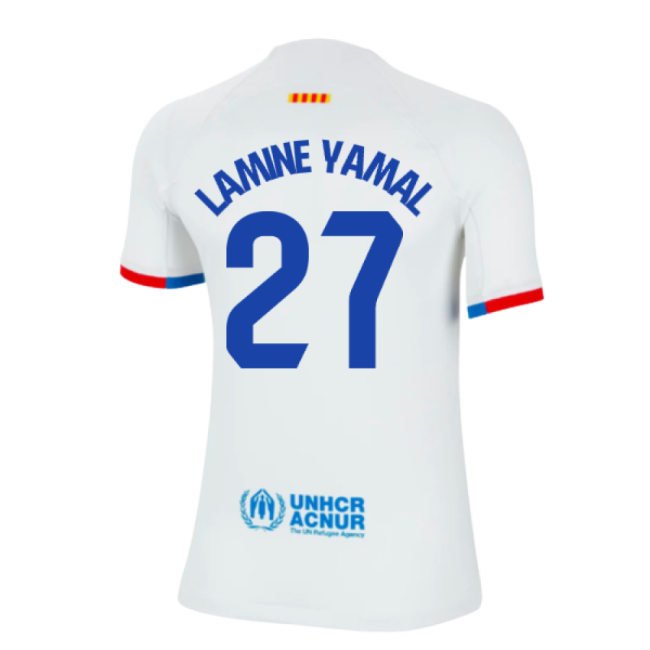 2023-2024 Barcelona Away Shirt (Kids) (Lamine Yamal 27)
