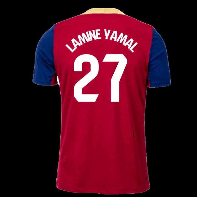 2023-2024 Barcelona Strike Training Shirt (Red) (Lamine Yamal 27)