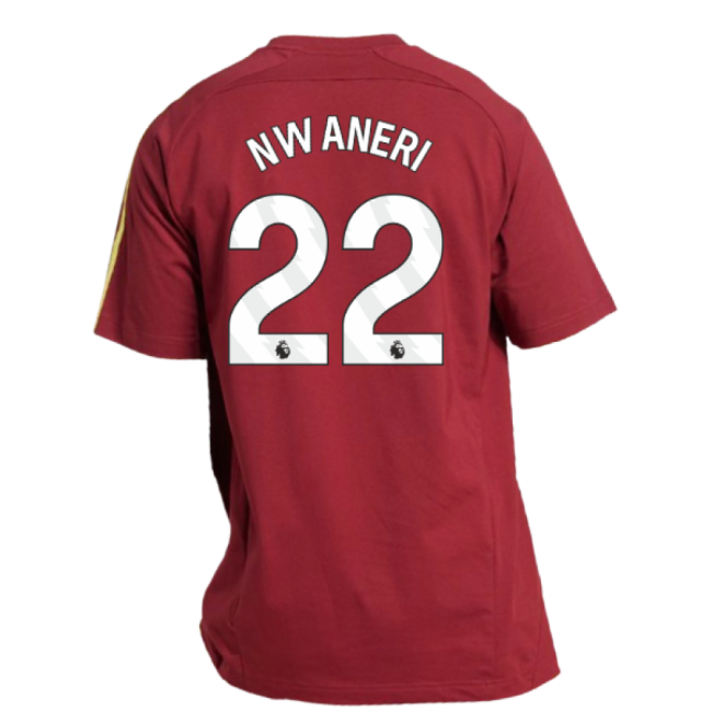 2025-2026 Arsenal UBP Tee (Noble Maroon) (Nwaneri 22)