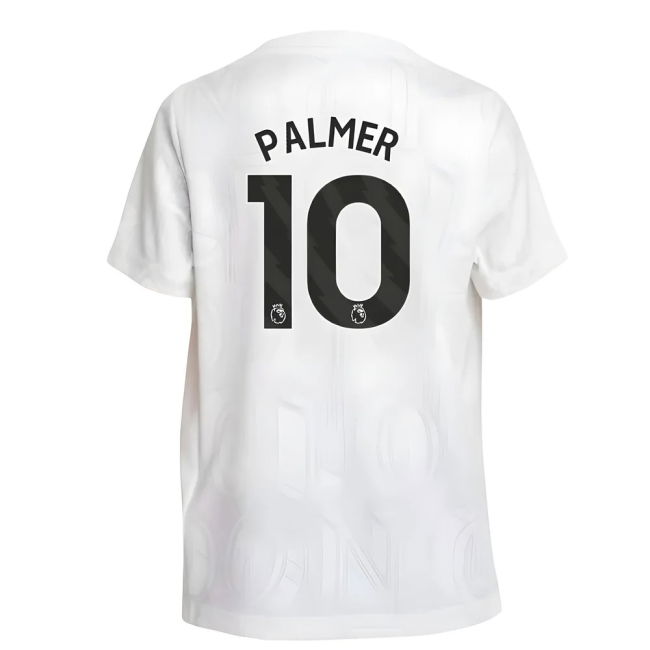 2025-2026 Chelsea Pre-Match Shirt (White) - Kids (Palmer 10)