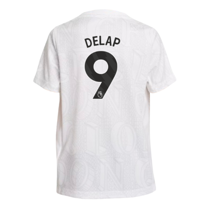 2025-2026 Chelsea Pre-Match Shirt (White) - Kids (Delap 9)