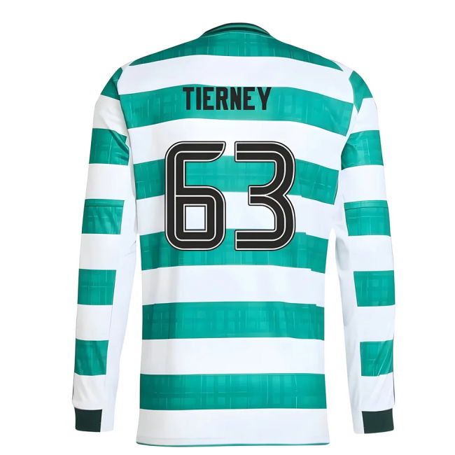 2025-2026 Celtic Long Sleeve Home Shirt (Tierney 63)