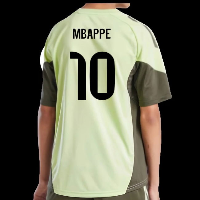 2025-2026 Real Madrid Training Jersey (Almost Lime) - Kids (Mbappe 10)