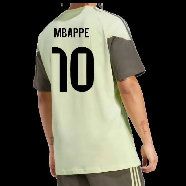 2025-2026 Real Madrid Training Tee (Almost Lime) (Mbappe 10)