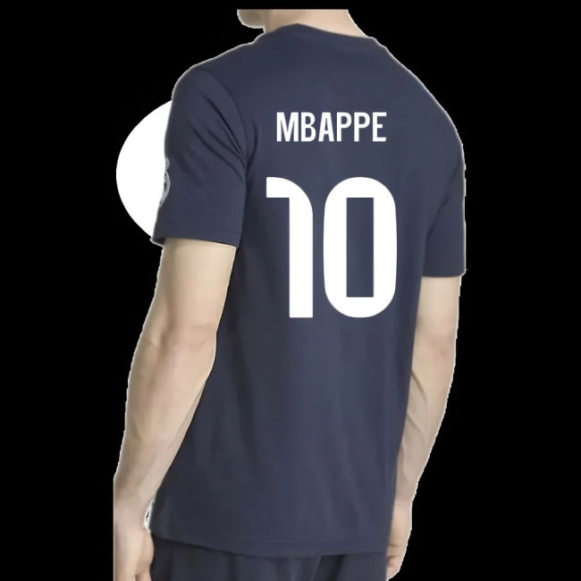2025-2026 Real Madrid US Tee (Navy) (Mbappe 10)
